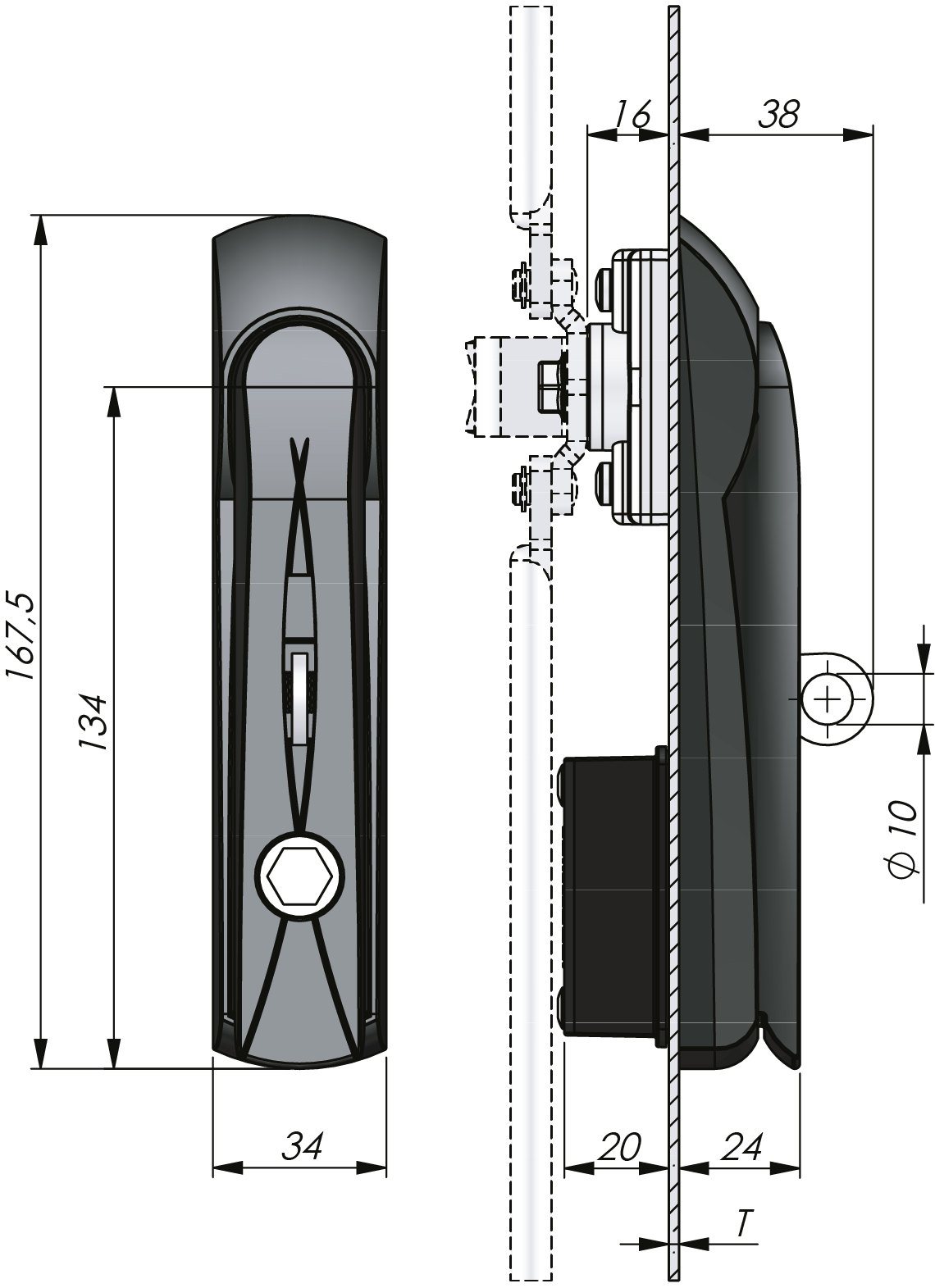Vision Swing Handle Standard tool operated