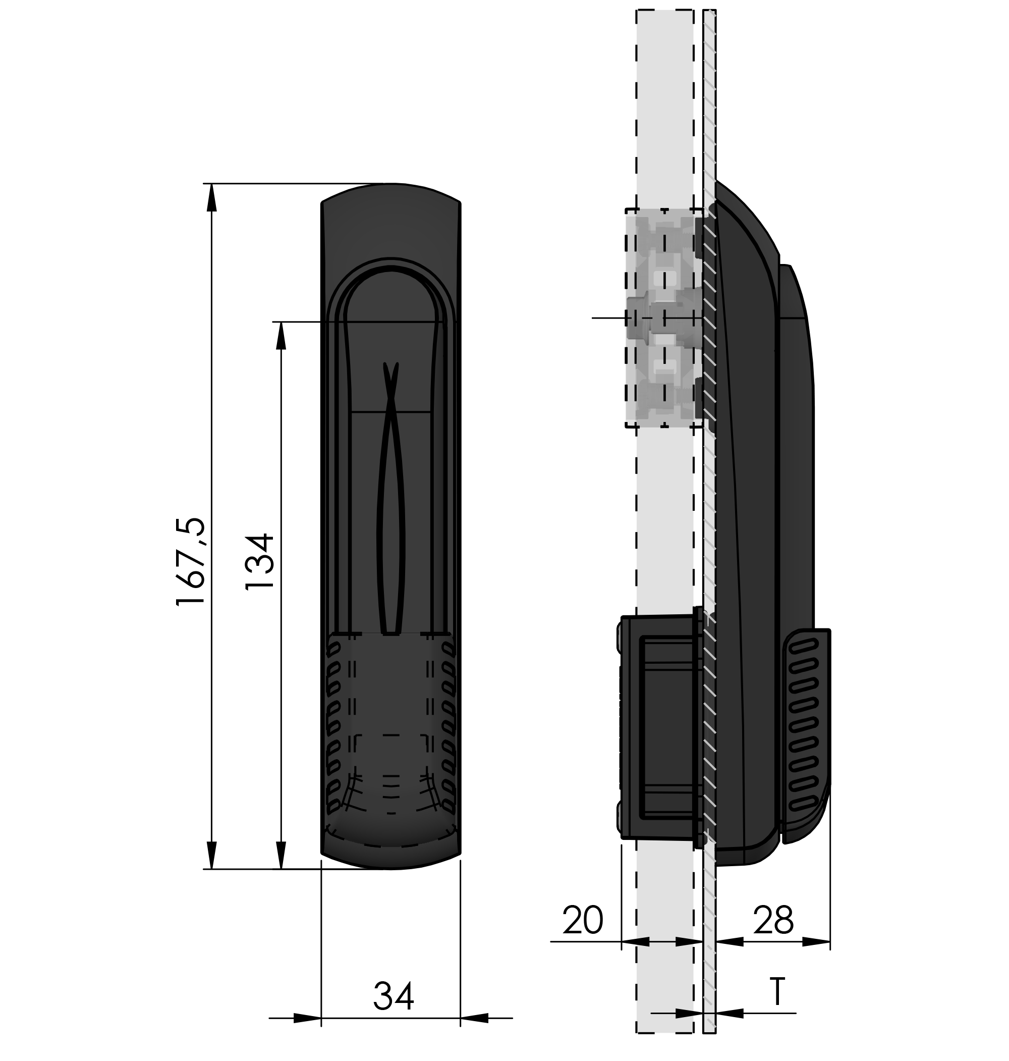 Vision Swing Handle RC2 for profile cylinder
