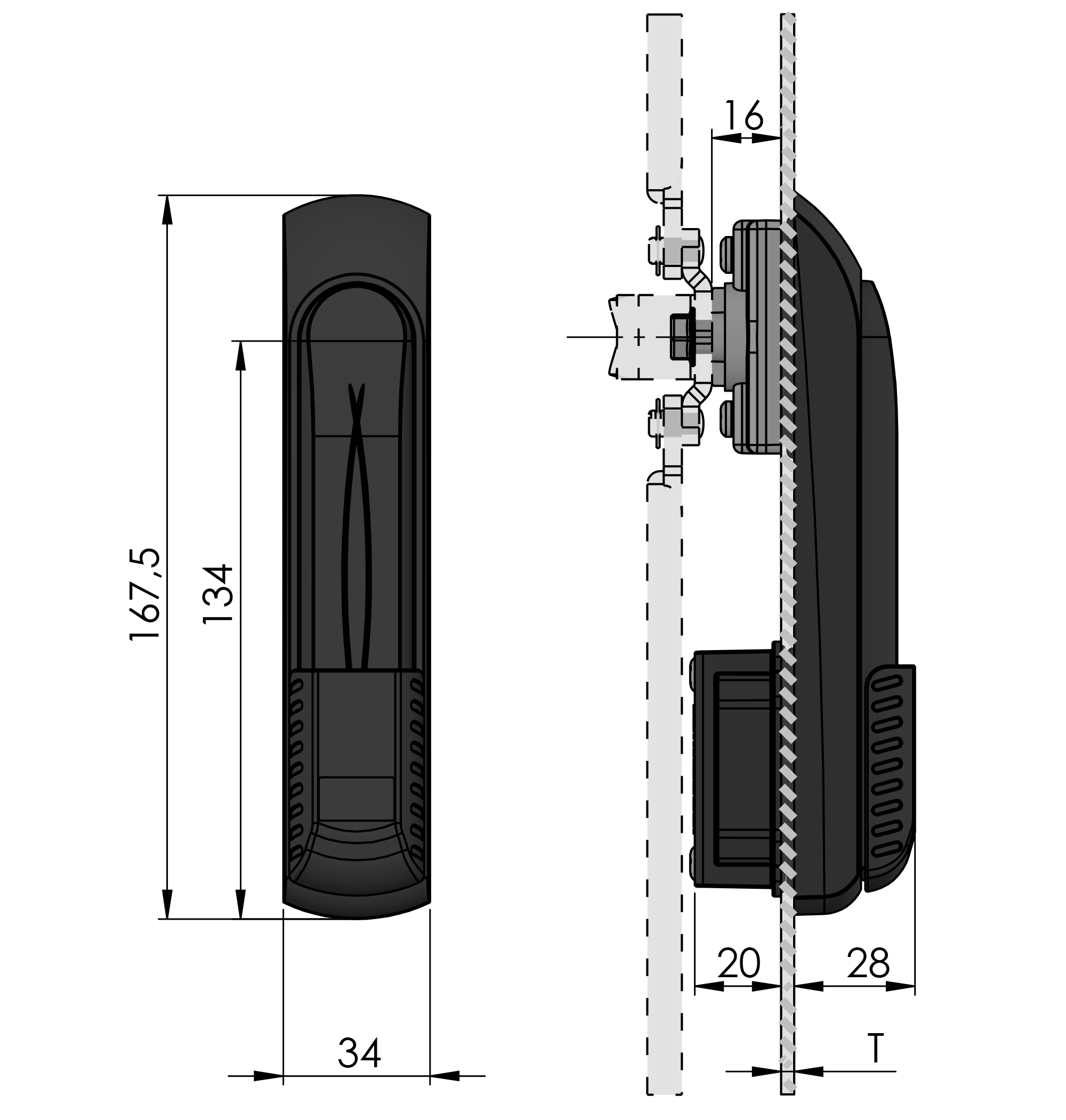 Vision Swing Handle RC2 for profile cylinder