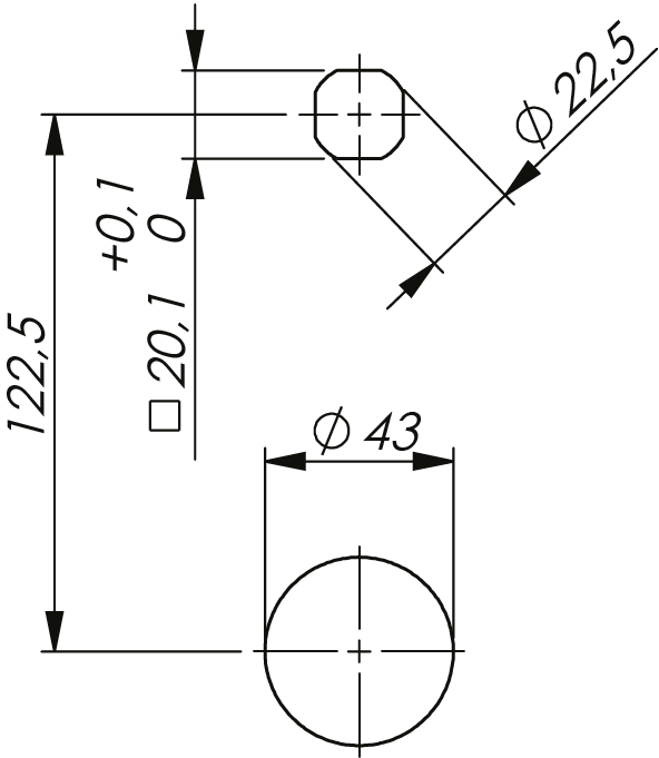 Vision Swing Handle for oval cylinder