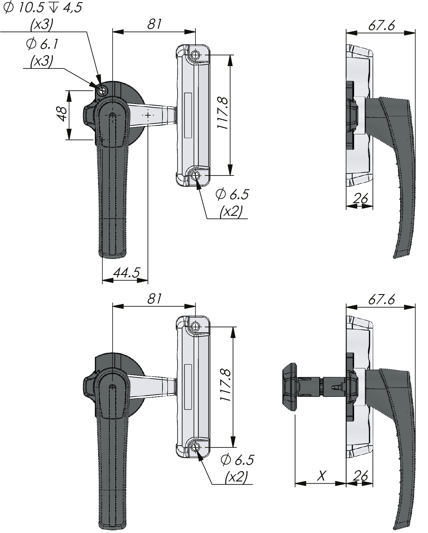 Klima-flex 2 Verriegelungssysteme mit Aufmontage Klima-flex 2 Verriegelungssysteme mit Aufmontage
