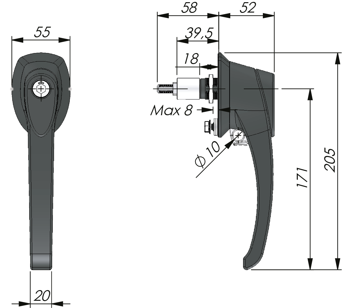 Defeater Handle Standard