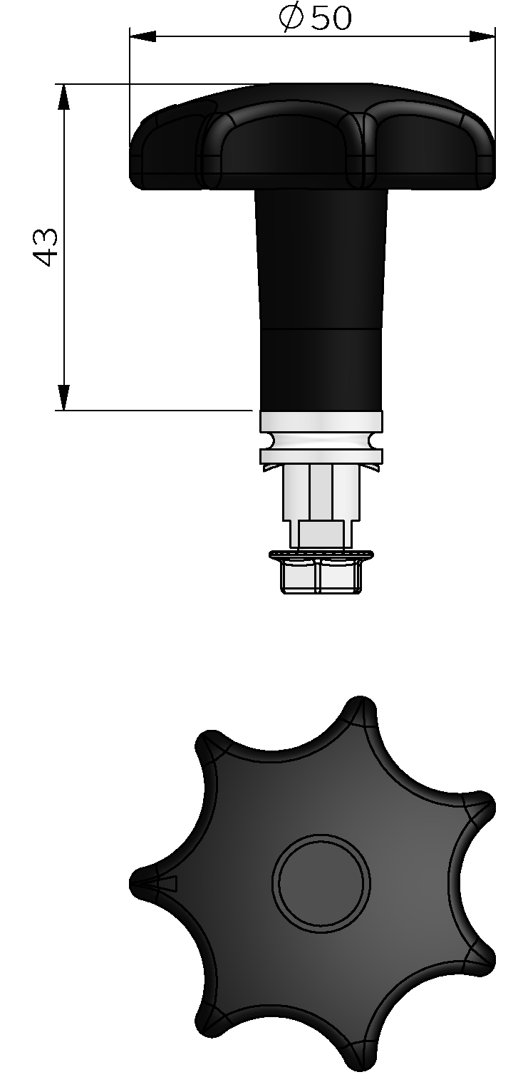 Star Knobs for Quarter-Turn Latches