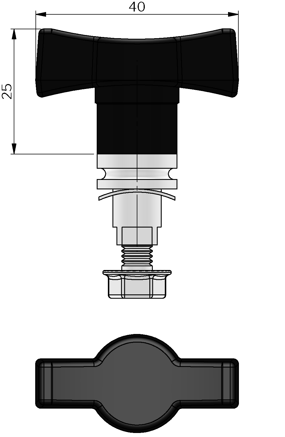 Wing Knobs for Quarter-Turn Latches