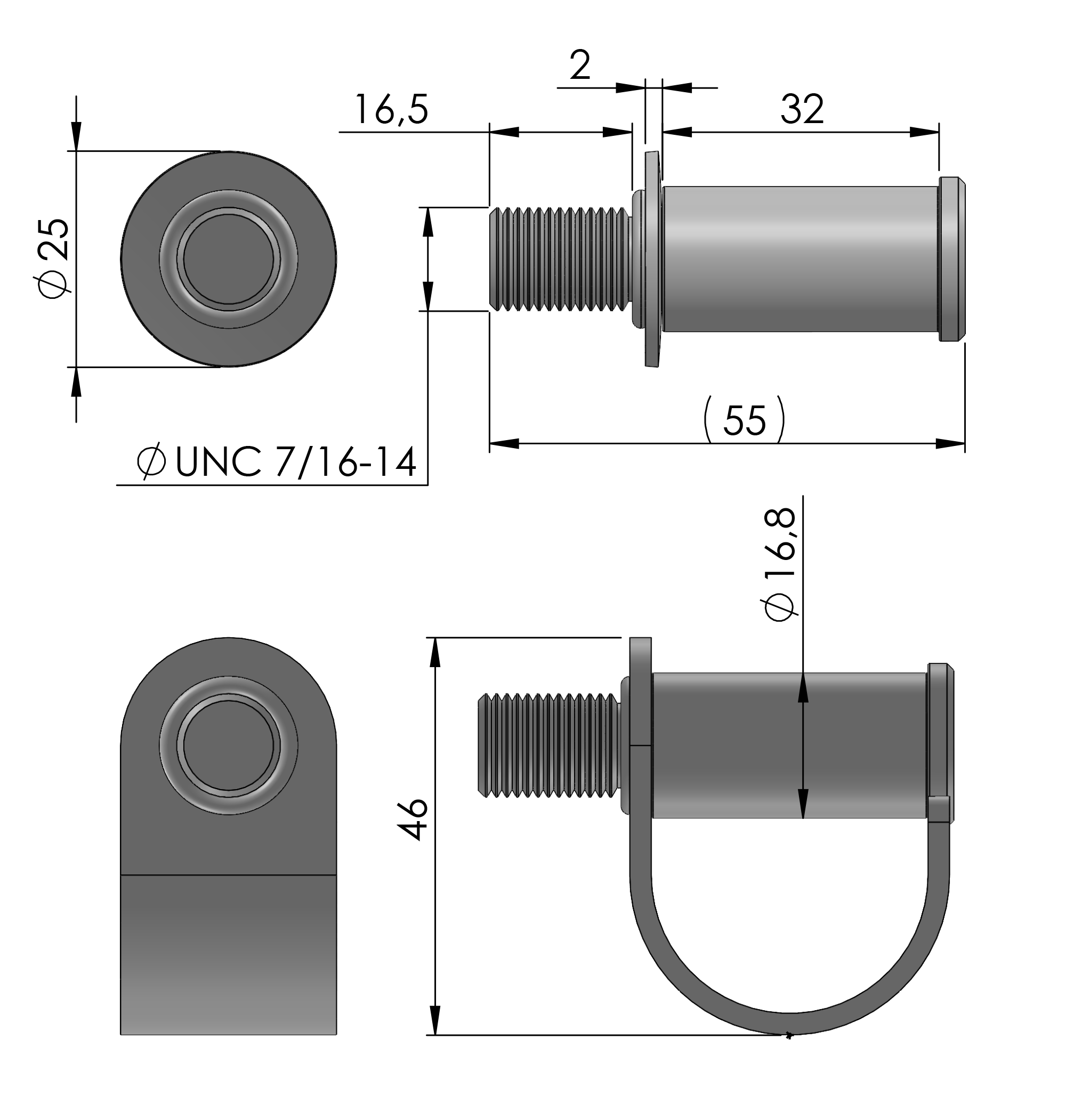 Vector Heavy Duty Striker Bolts UNC 7/16-14