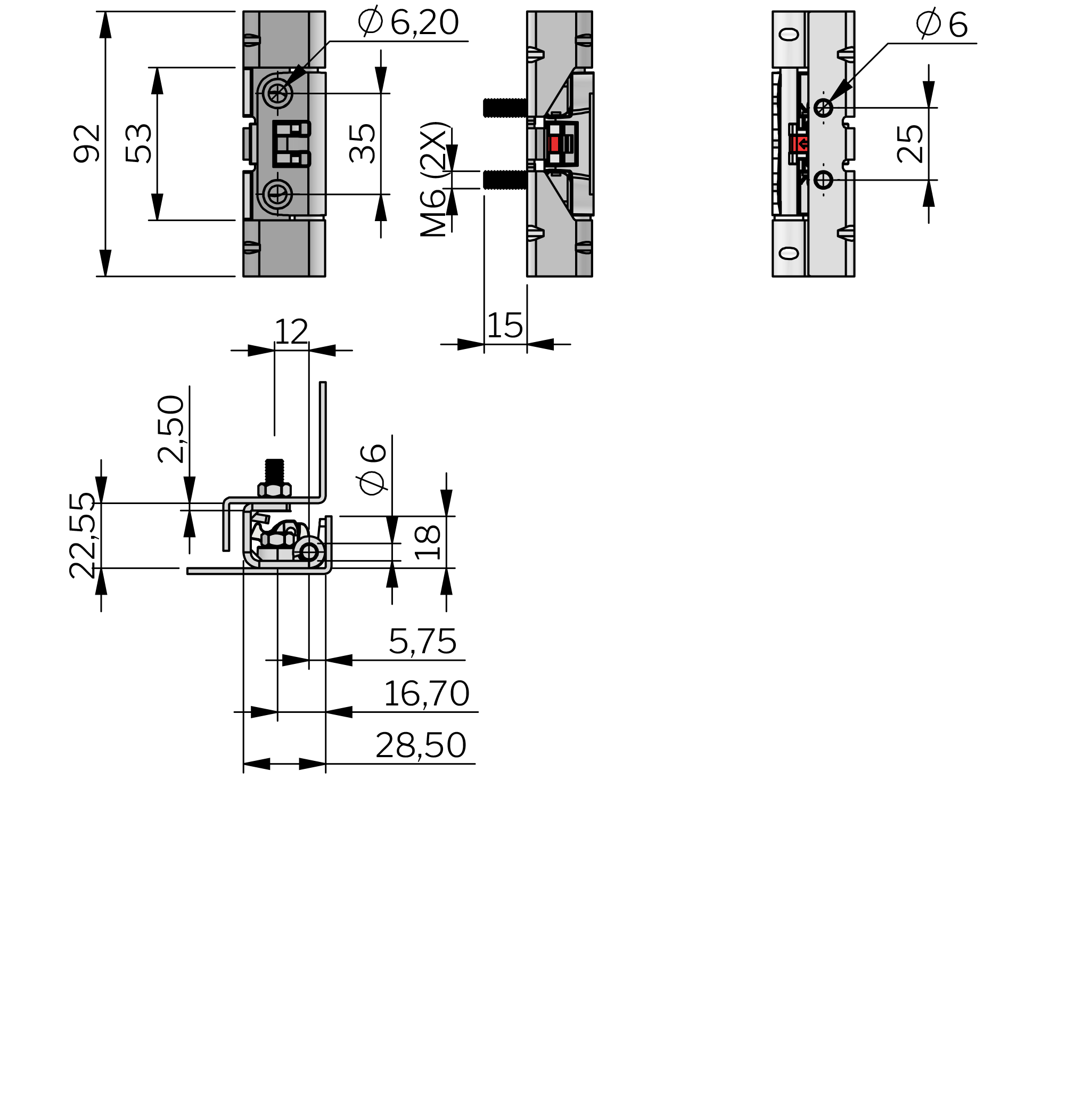 Concealed Lift Off Click Hinge Standard 120°