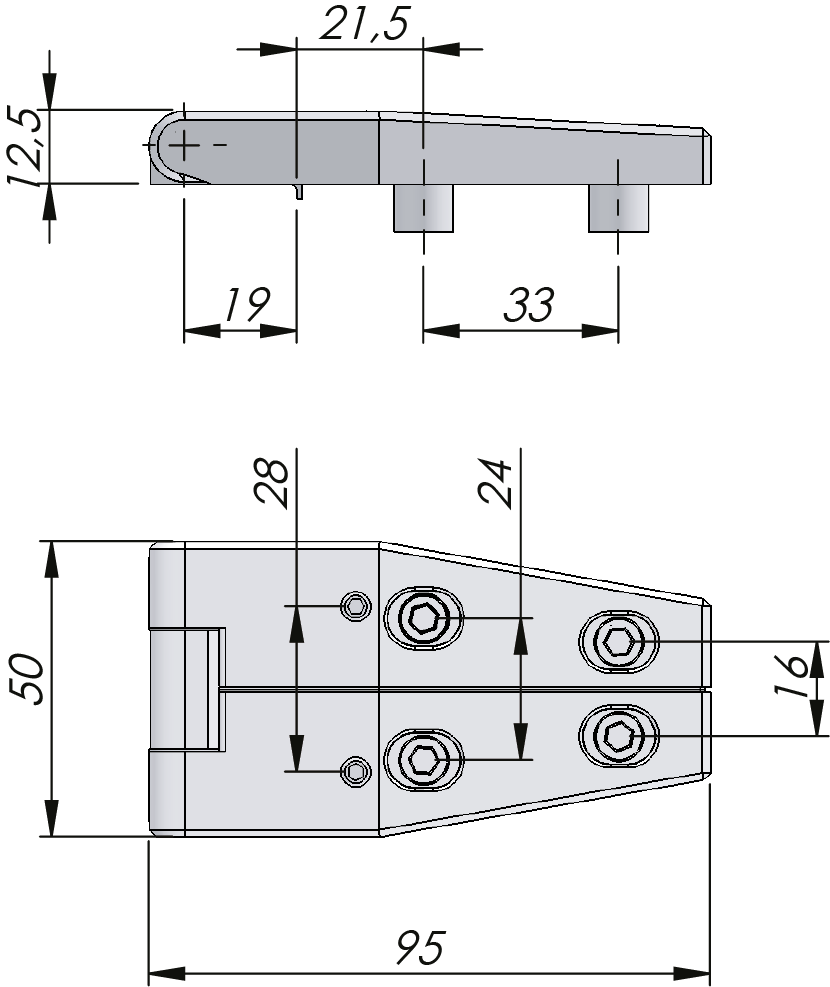 Klima-flex Einstellbares 3D-Scharnier 180° Klima-flex Einstellbares 3D-Scharnier 180°