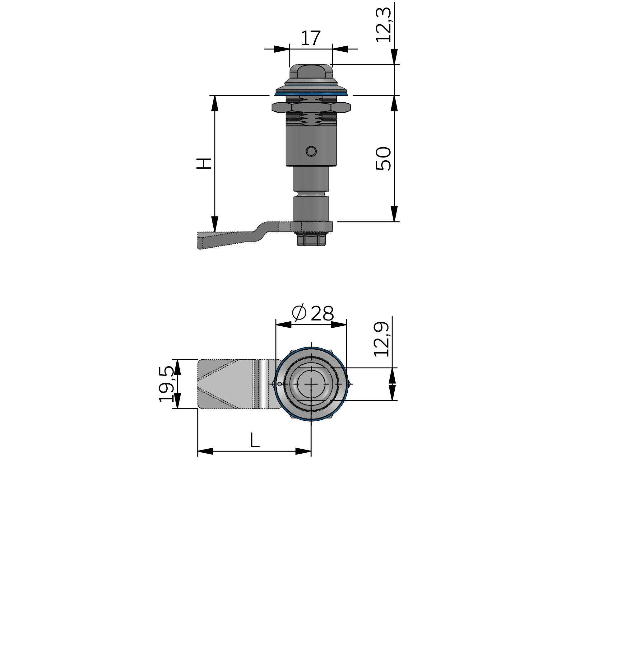 Hygiene compression latch Stainless steel