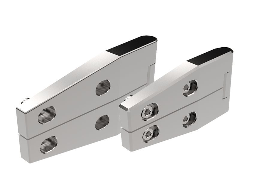 Einstellbares Klima-flex 2D-Scharnier 180° aus Edelstahl Einstellbares Klima-flex 2D-Scharnier 180° aus Edelstahl